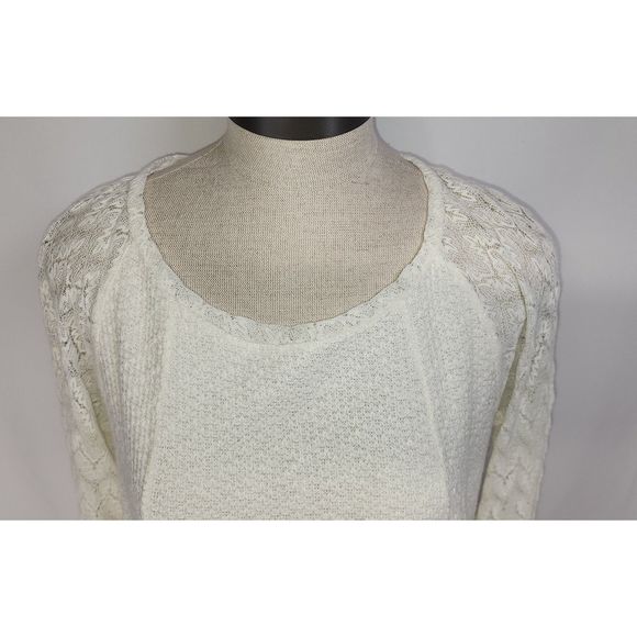 Anthropologie One September Women's White Sweater Size M - Picture 8 of 8